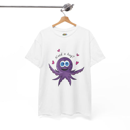 Unisex Heavy Cotton Tee (Octopus Hug)