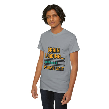 Unisex Heavy Cotton Tee (Brain Loading...Please Wait)