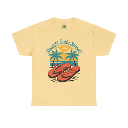 Unisex Heavy Cotton Tee (Straight Outta School)