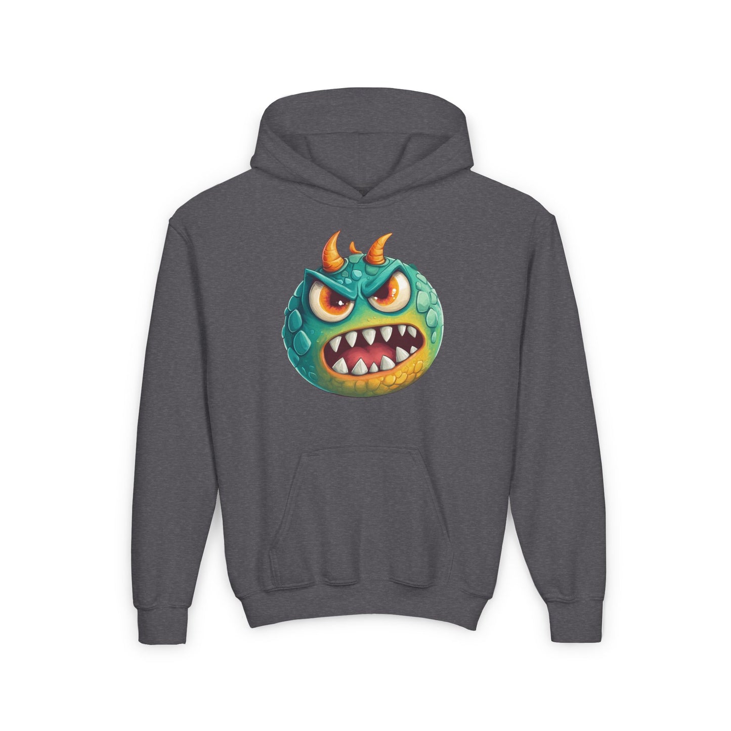 Youth Heavy Blend Hooded Sweatshirt (Green Monster 2)