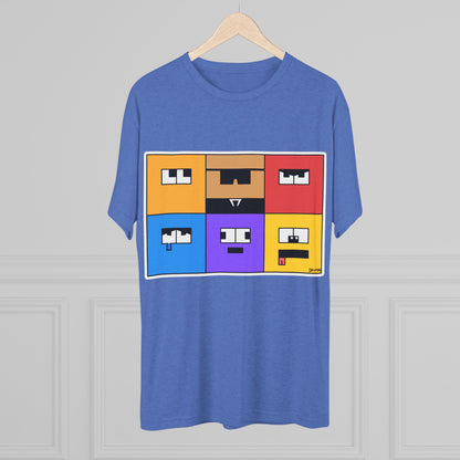 Unisex Tri-Blend Crew Tee (Emotion Blocks)