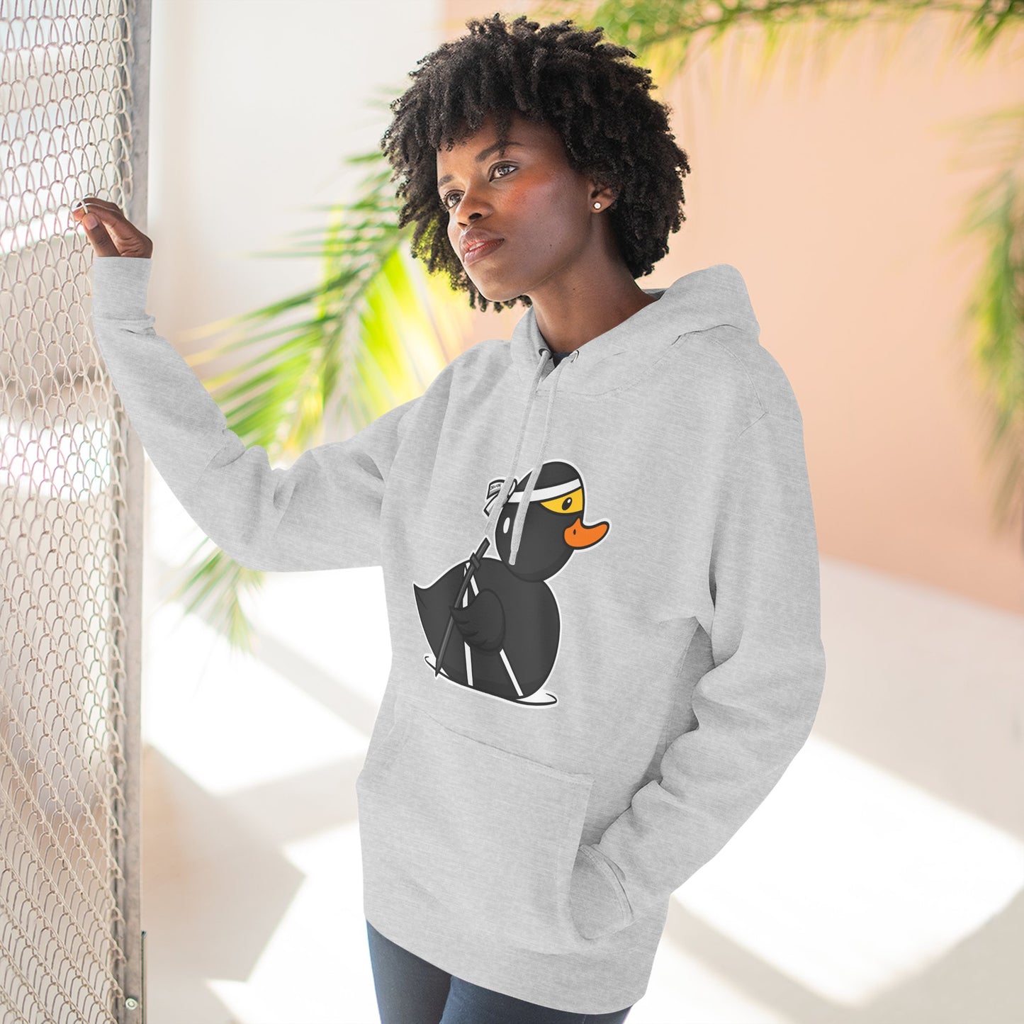 Three-Panel Fleece Hoodie (Ninja Duck)
