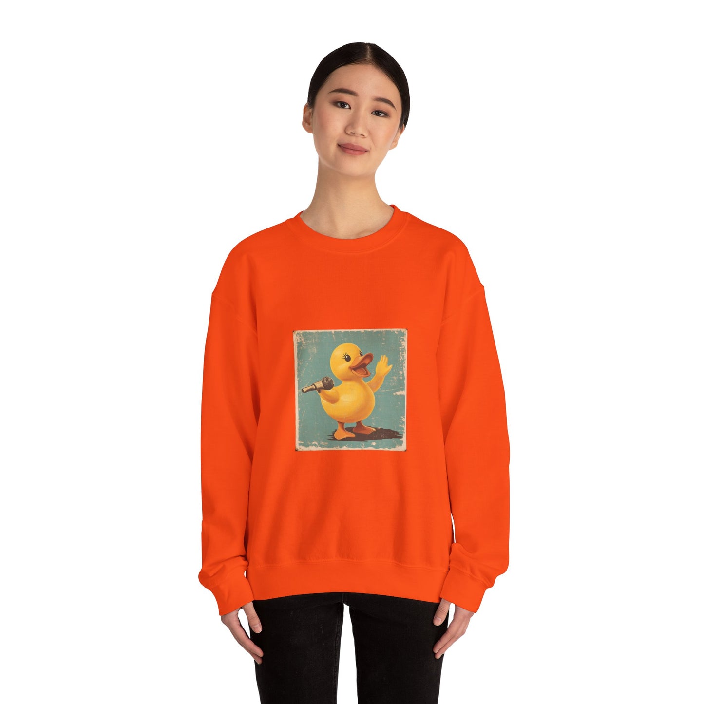 Unisex Heavy Blend™ Crewneck Sweatshirt (Karaoke Duck)