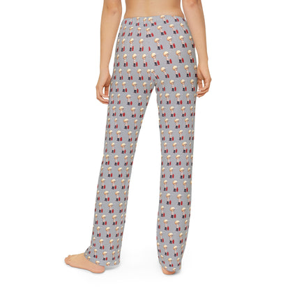 Kids Lounge Pants -AOP Grey (Bark Bark)