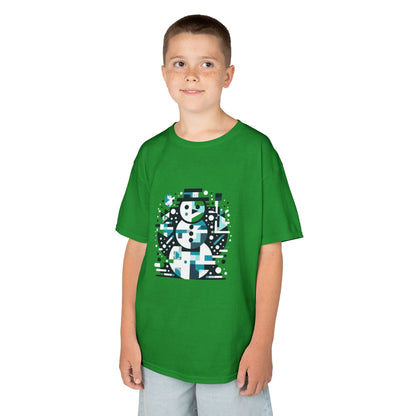 Kids Heavy Cotton T-Shirt (Abstract Snowman)