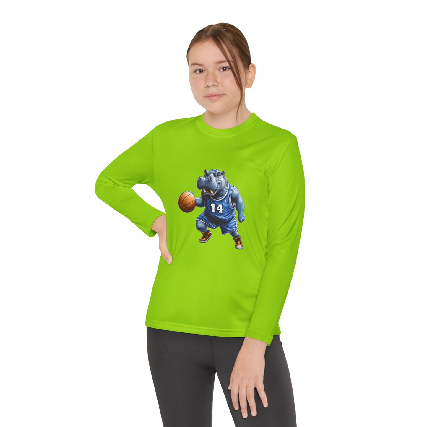 Youth Long Sleeve Competitor Tee (Hippo Baller)