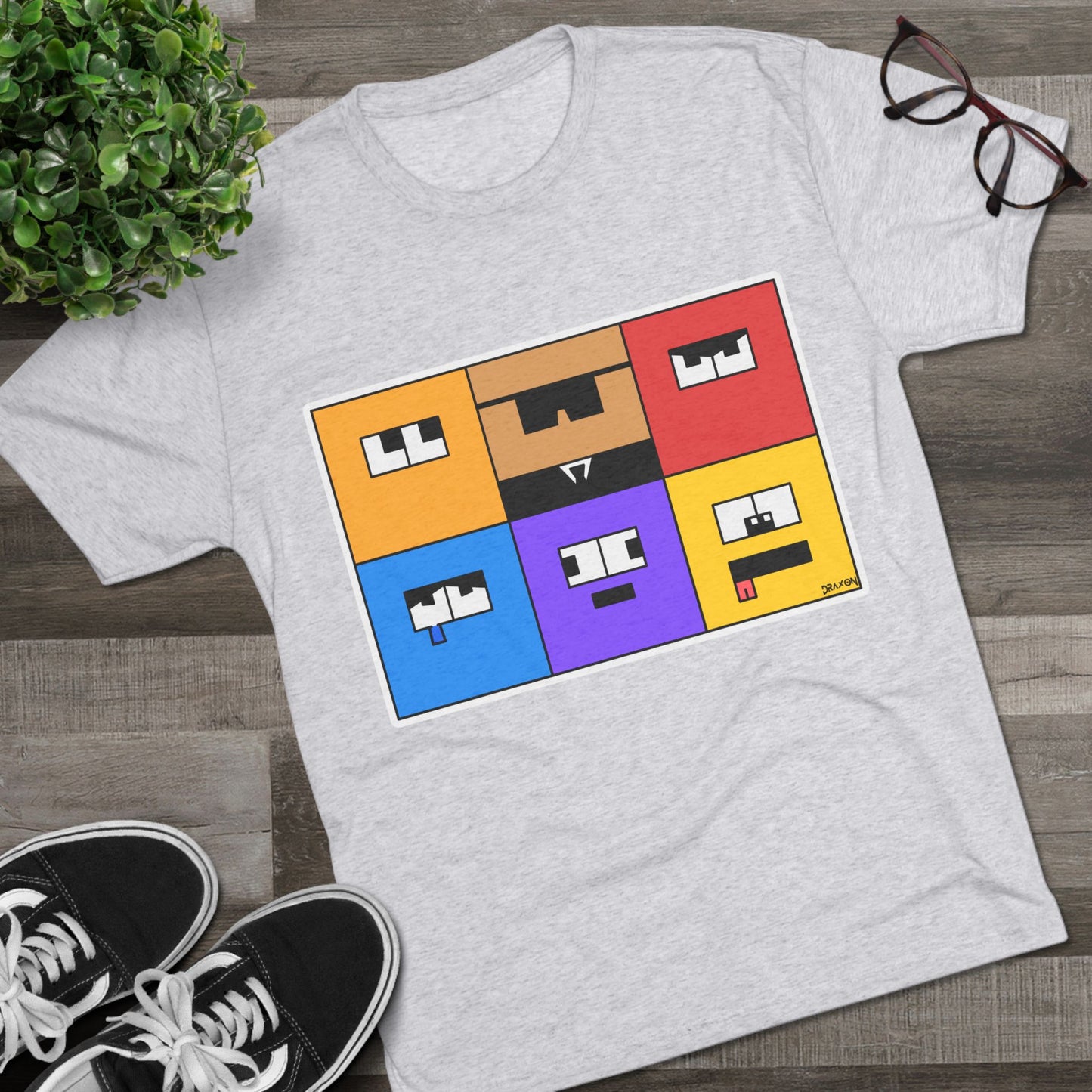Unisex Tri-Blend Crew Tee (Emotion Blocks)