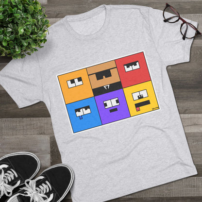 Unisex Tri-Blend Crew Tee (Emotion Blocks)