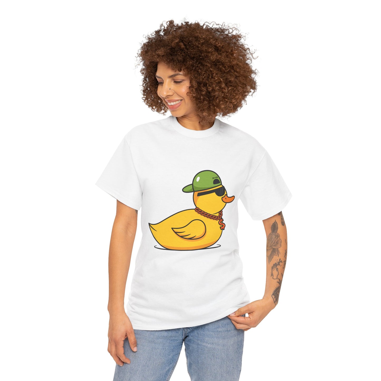 Unisex Heavy Cotton Tee (Gangster Duck)
