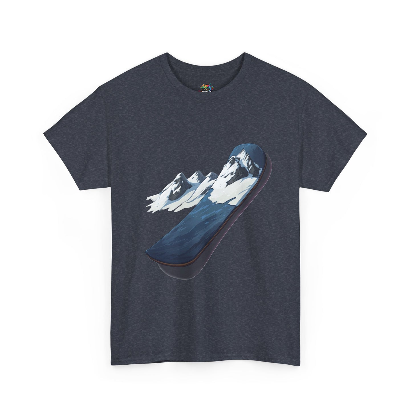 Unisex Heavy Cotton Tee (Mountain Snowboard)