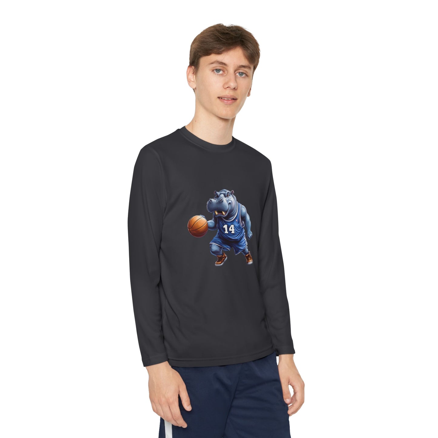 Youth Long Sleeve Competitor Tee (Hippo Baller)