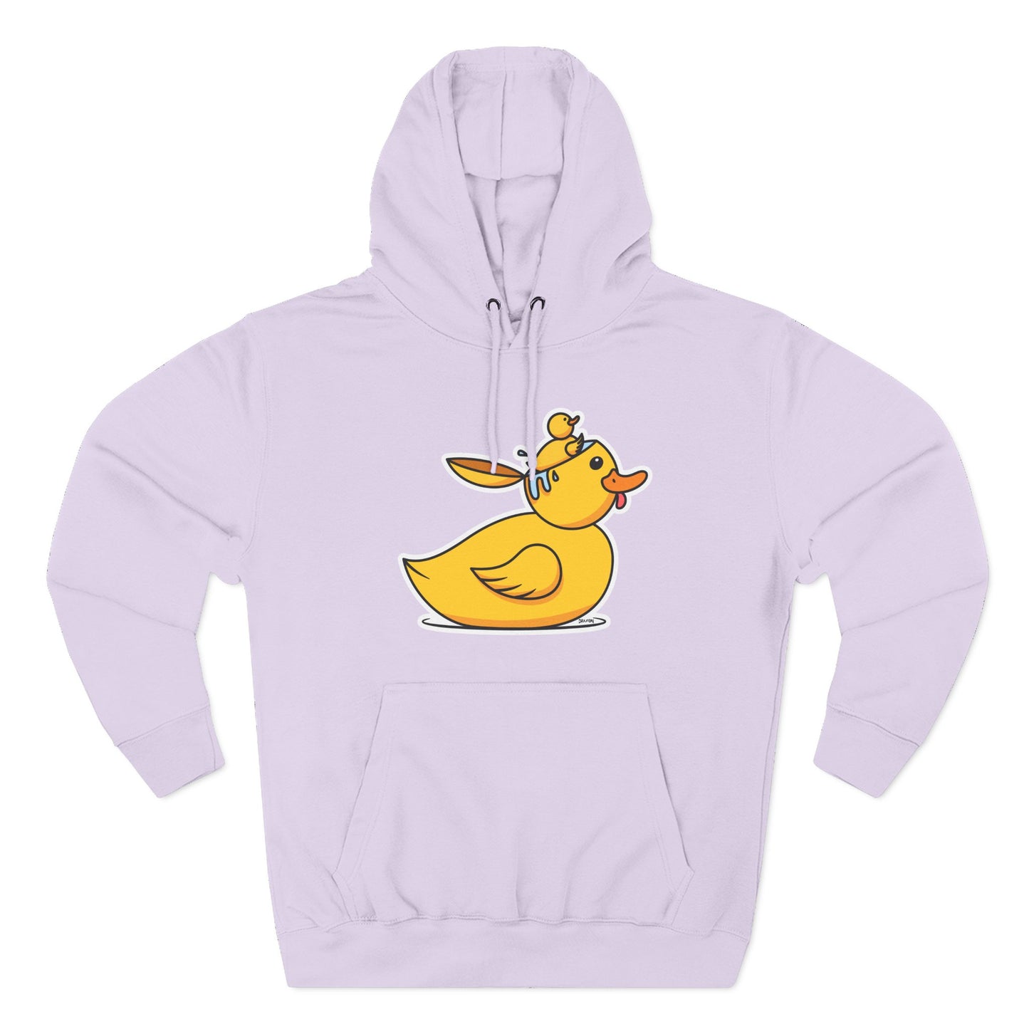 Three-Panel Fleece Hoodie (Duck Bird Brain)