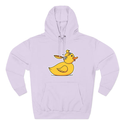 Three-Panel Fleece Hoodie (Duck Bird Brain)