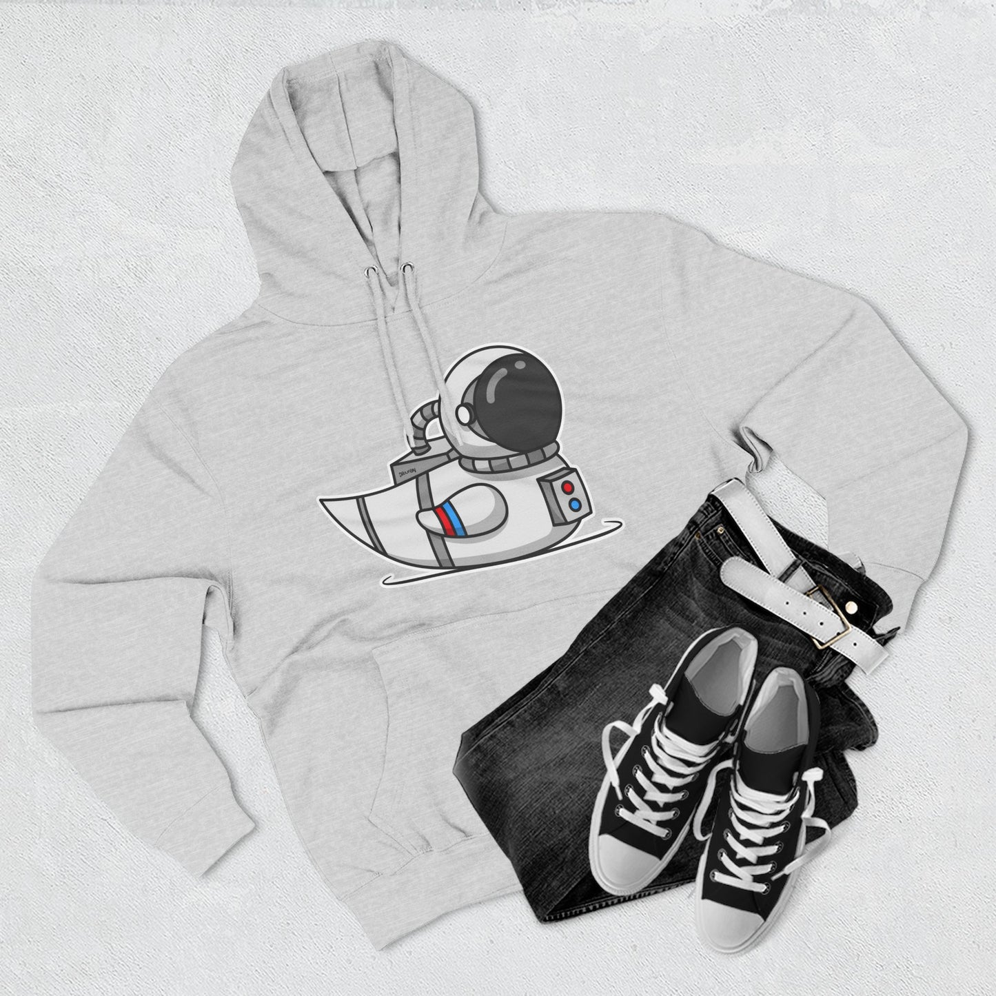 Three-Panel Fleece Hoodie (Astronaut Duck)