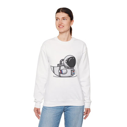 Unisex Heavy Blend™ Crewneck Sweatshirt (Astronaut Duck)