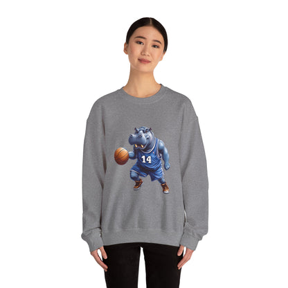 Unisex Heavy Blend™ Crewneck Sweatshirt (Hippo Baller)