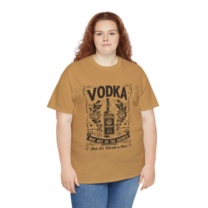 Unisex Heavy Cotton Tee (Vodka - Worth a Shot)