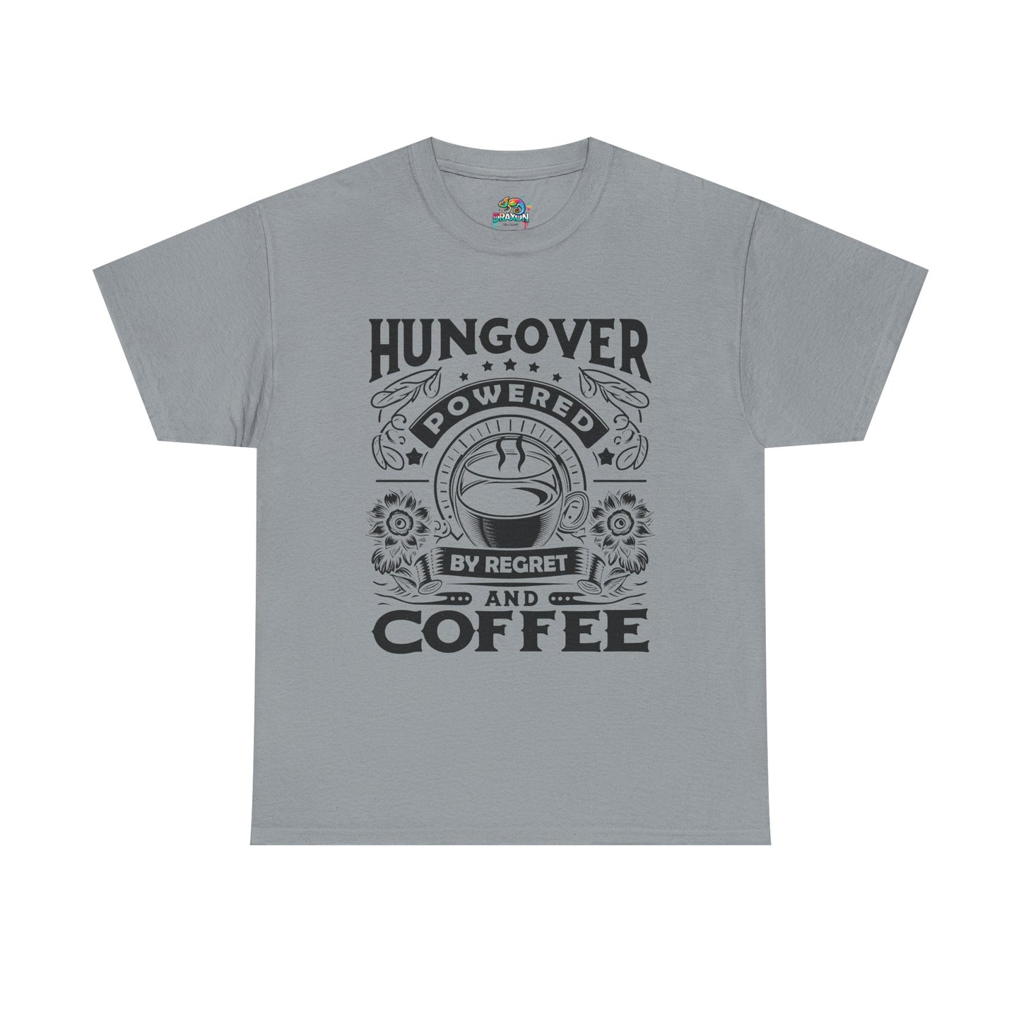 Unisex Heavy Cotton Tee (Hungover - Powered by Coffee)