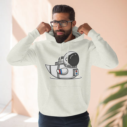 Three-Panel Fleece Hoodie (Astronaut Duck)