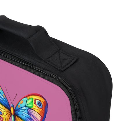 Lunch Bag - Light Grey (Colorful Butterfly)