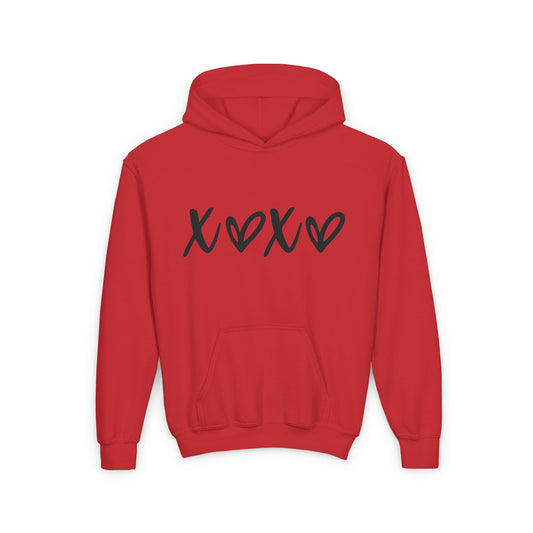 Youth Heavy Blend Hooded Sweatshirt (XOXO)