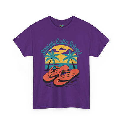 Unisex Heavy Cotton Tee (Straight Outta School)