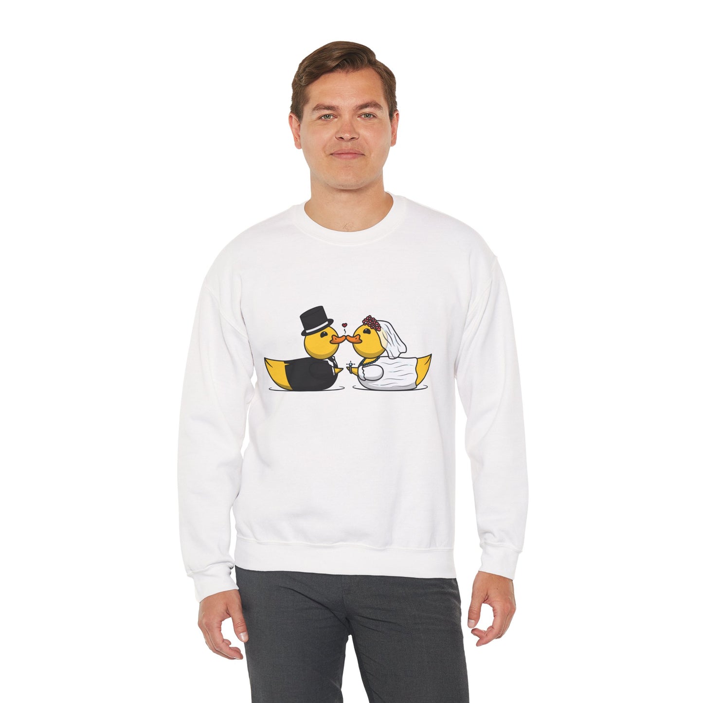 Unisex Heavy Blend™ Crewneck Sweatshirt (Wedding Ducks)