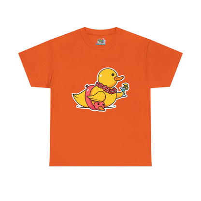 Unisex Heavy Cotton Tee (Tropical Duck)