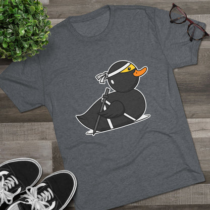 Unisex Tri-Blend Crew Tee (Ninja Duck)