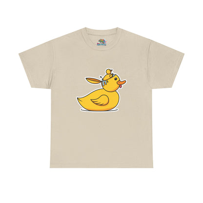 Unisex Heavy Cotton Tee (Duck Bird Brain)