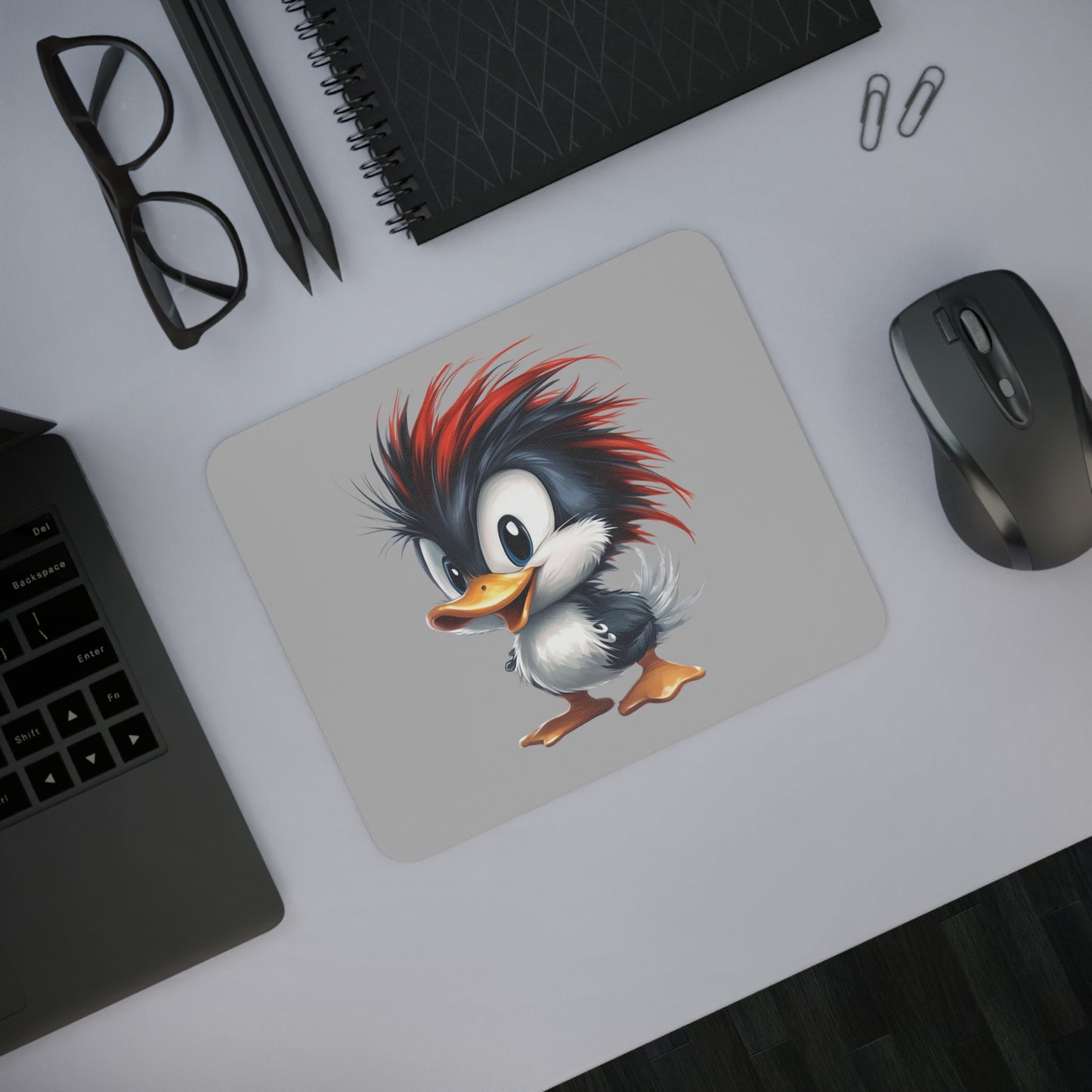 Desk Mouse Pad (Red Hair Duck)