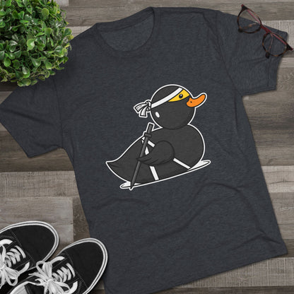 Unisex Tri-Blend Crew Tee (Ninja Duck)