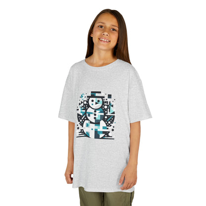 Kids Heavy Cotton T-Shirt (Abstract Snowman)