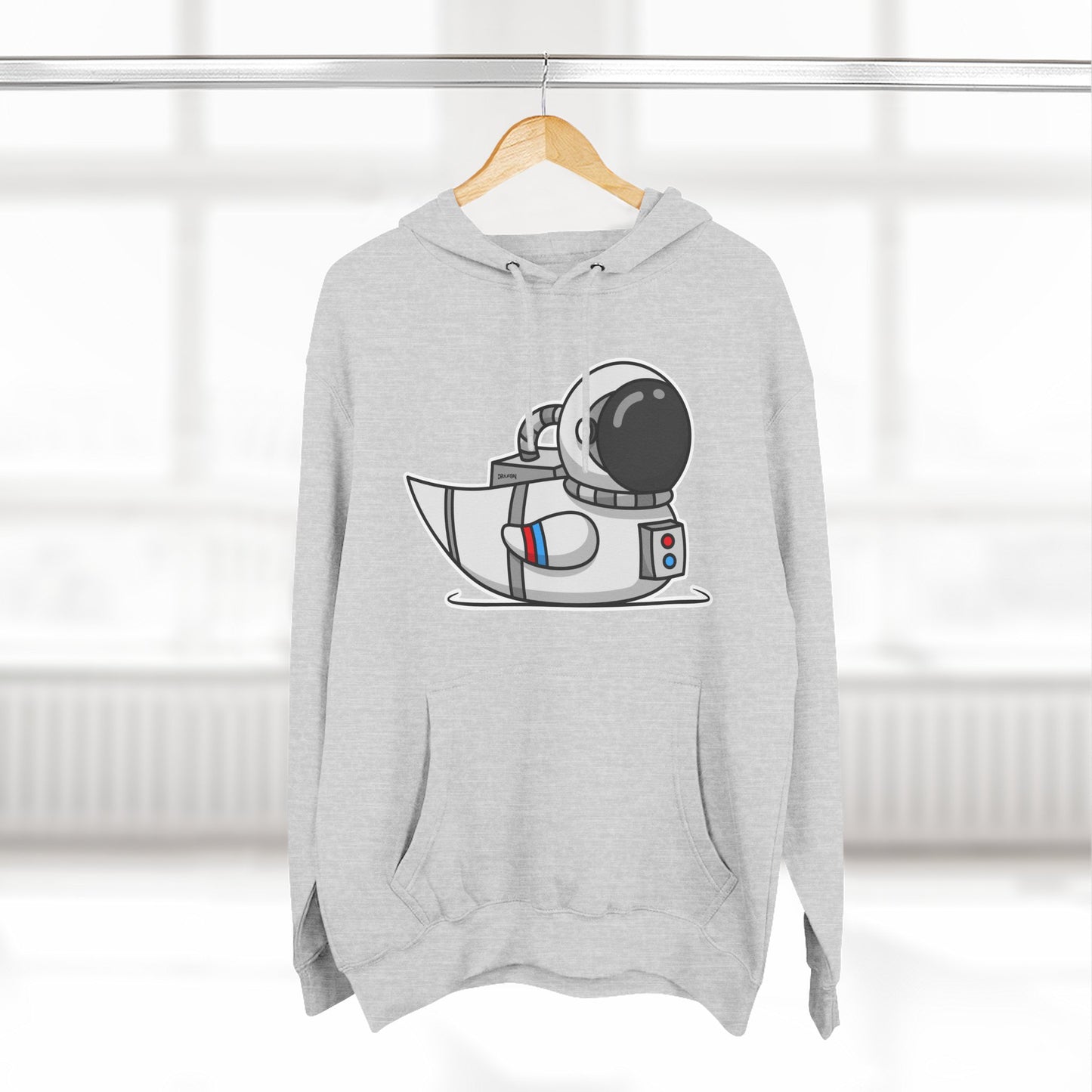 Three-Panel Fleece Hoodie (Astronaut Duck)