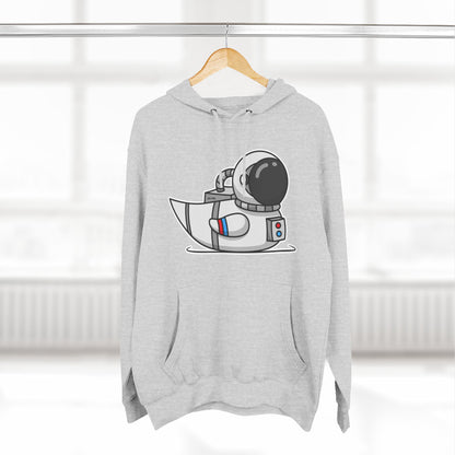 Three-Panel Fleece Hoodie (Astronaut Duck)