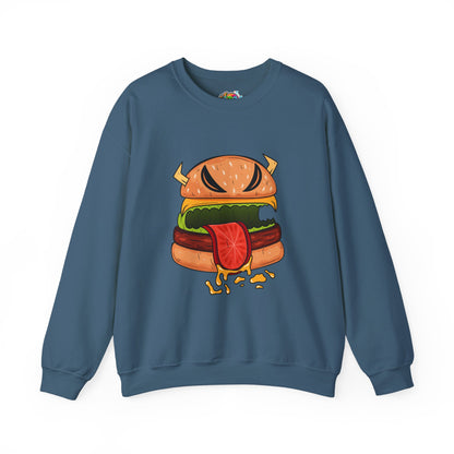 Unisex Heavy Blend™ Crewneck Sweatshirt (Cheeseburger Monster)