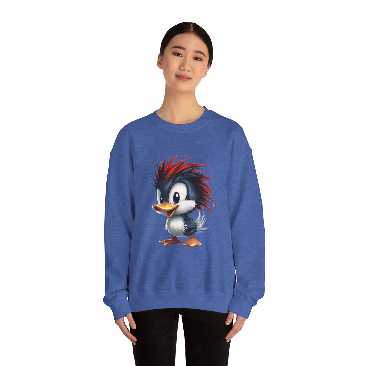 Unisex Heavy Blend™ Crewneck Sweatshirt (Red Hair Duck)