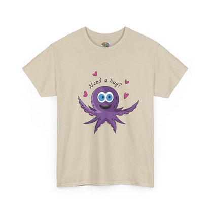 Unisex Heavy Cotton Tee (Octopus Hug)