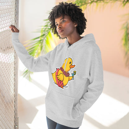 Three-Panel Fleece Hoodie (Tropical Duck)