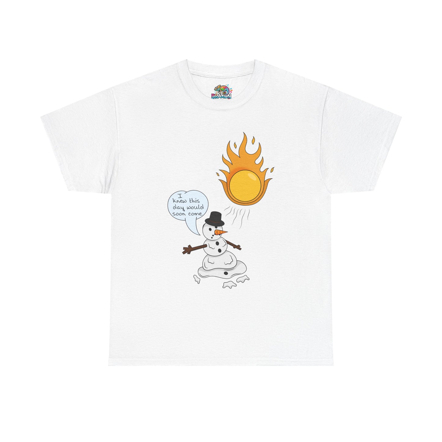 Unisex Heavy Cotton Tee (Melting Snowman)