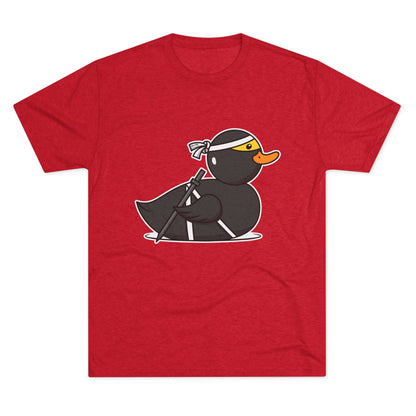 Unisex Tri-Blend Crew Tee (Ninja Duck)