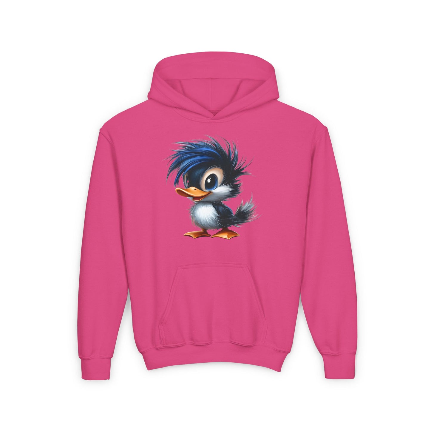 Youth Heavy Blend Hooded Sweatshirt (Blue Hair Duck)