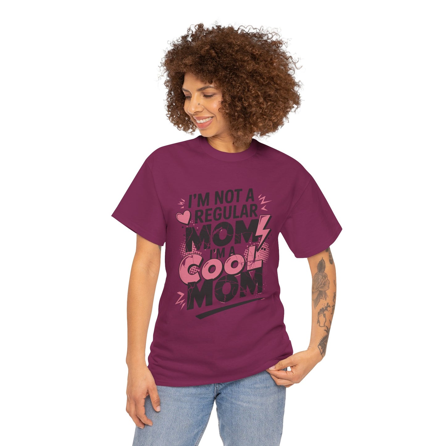 Unisex Heavy Cotton Tee (I'm Not a Regular Mom, I'm a Cool Mom)