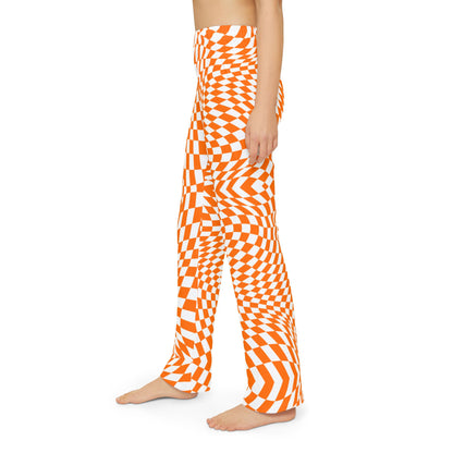 Kids Lounge Pants (Orange Pixels)
