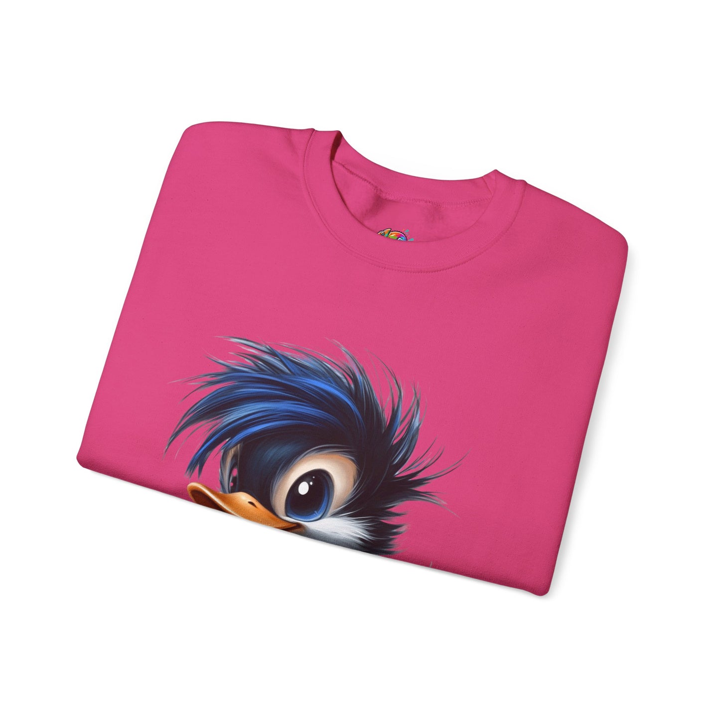 Unisex Heavy Blend™ Crewneck Sweatshirt (Blue Hair Duck)