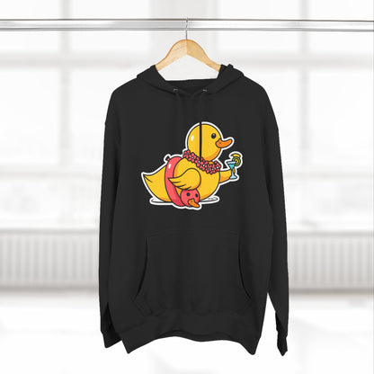 Three-Panel Fleece Hoodie (Tropical Duck)