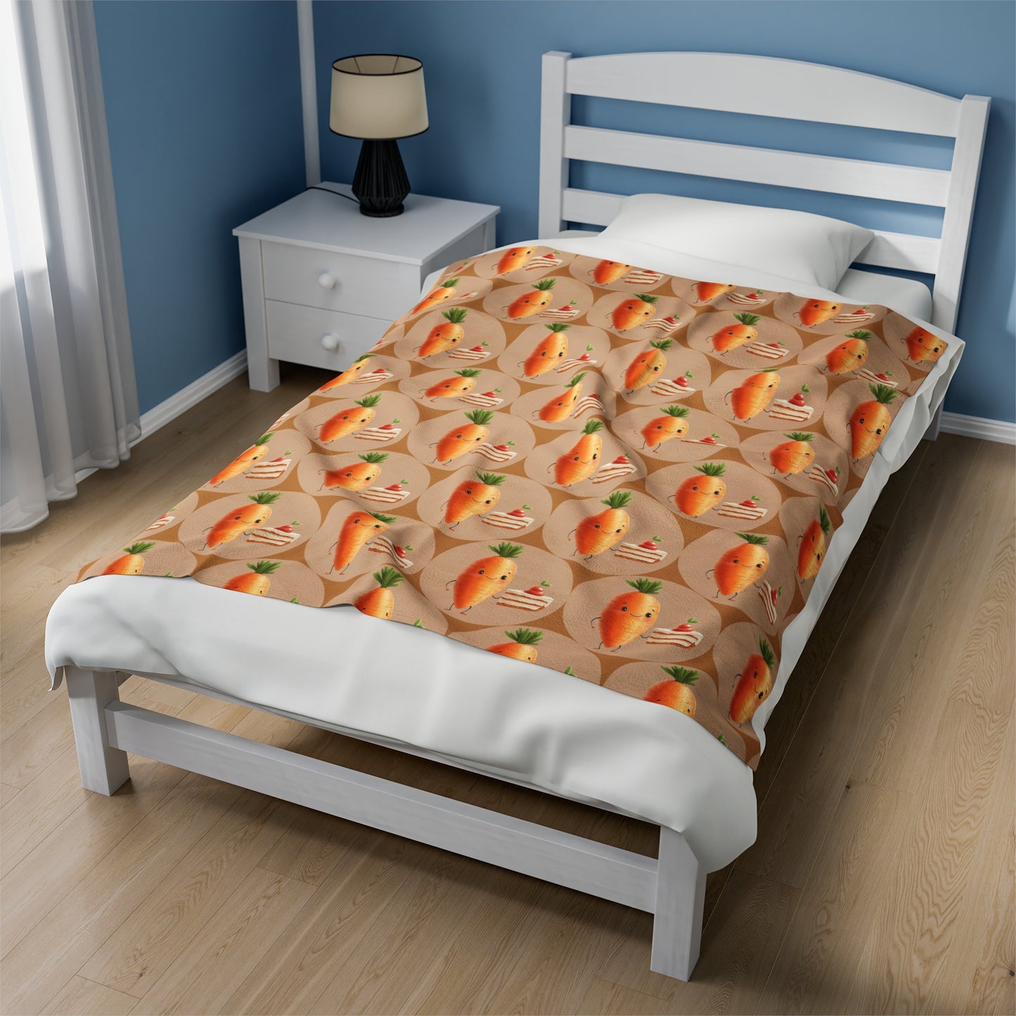 Velveteen Plush Blanket (Carrot Cake)