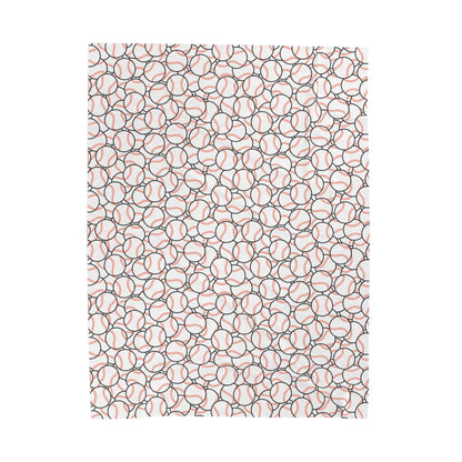 Velveteen Plush Blanket (Baseball)