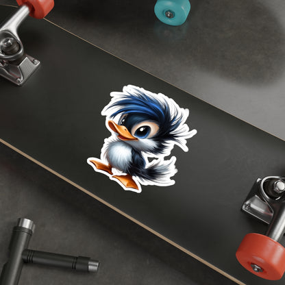 Die-Cut Stickers | Perfect for Laptops & Travel Decor (Blue Hair Duck)