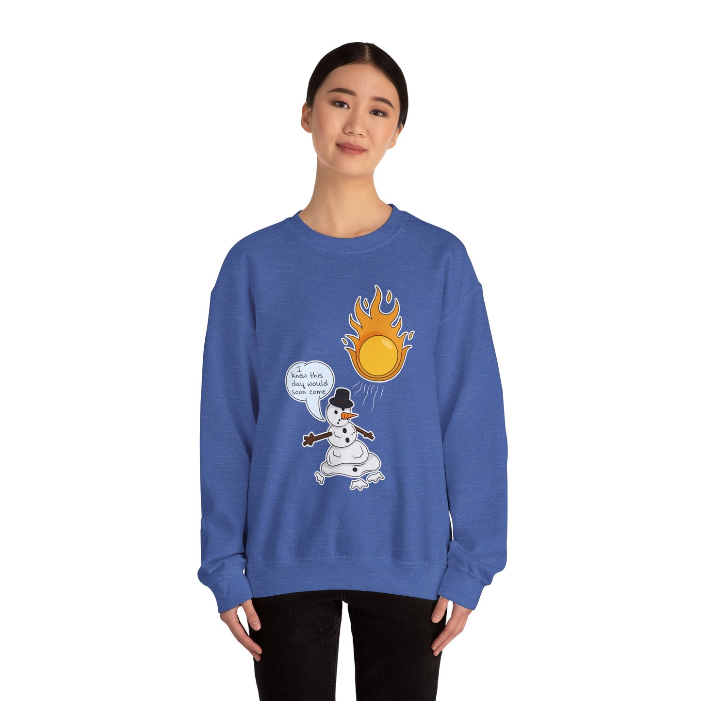 Unisex Heavy Blend™ Crewneck Sweatshirt (Melting Snowman)